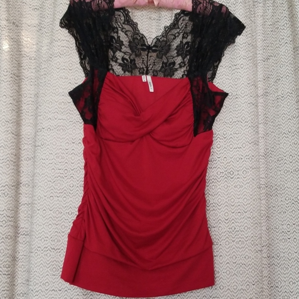 Studio Y Lace Shoulder Top